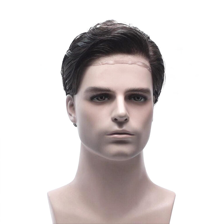 Men’s Thin Skin Hair System – Natural Human Hair Toupee N6