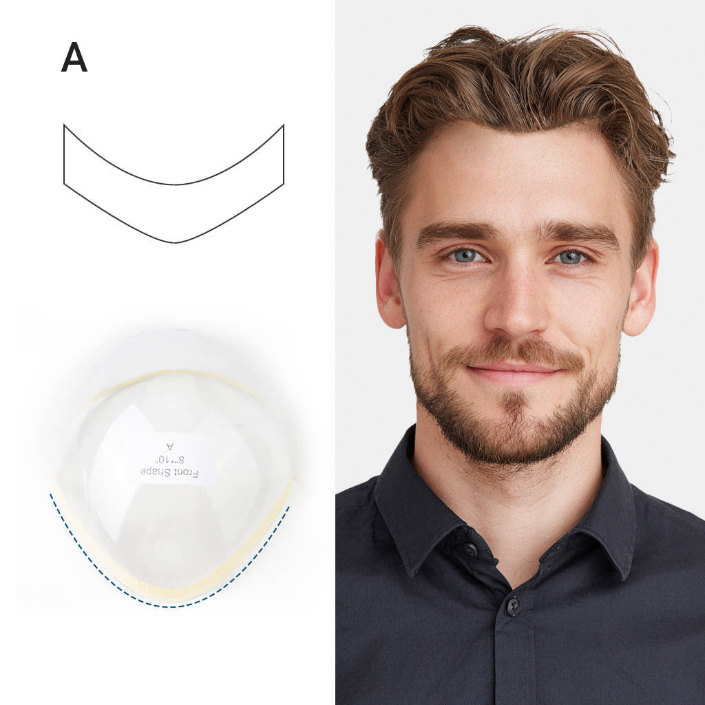 Men’s French Lace Hair System – Natural Human Hair - Hollywood