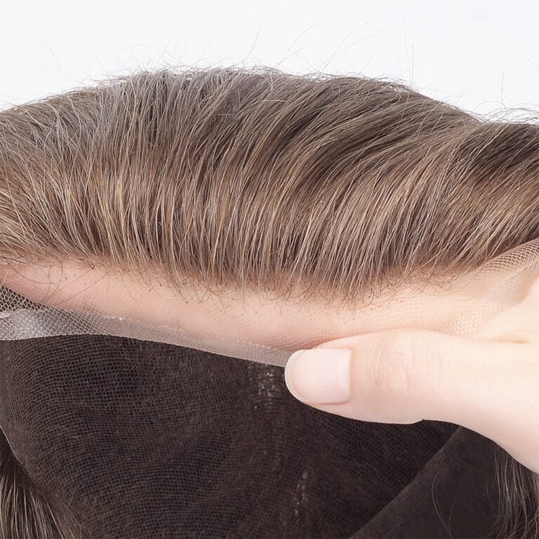 Men’s French Lace Hair System – Natural Undetectable Human Hair Toupee Hollywood