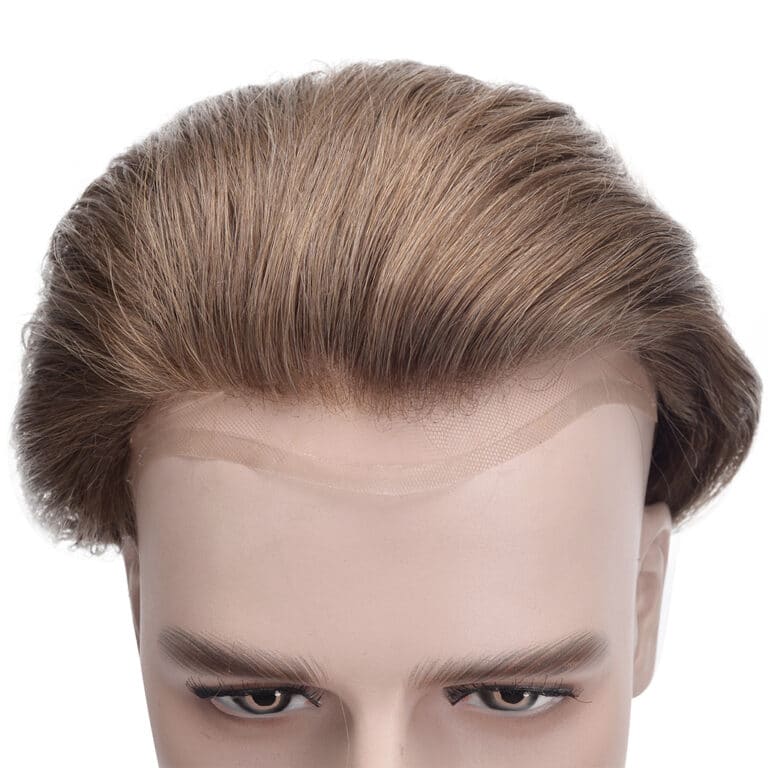 Men’s French Lace Hair System – Natural Undetectable Human Hair Toupee Hollywood