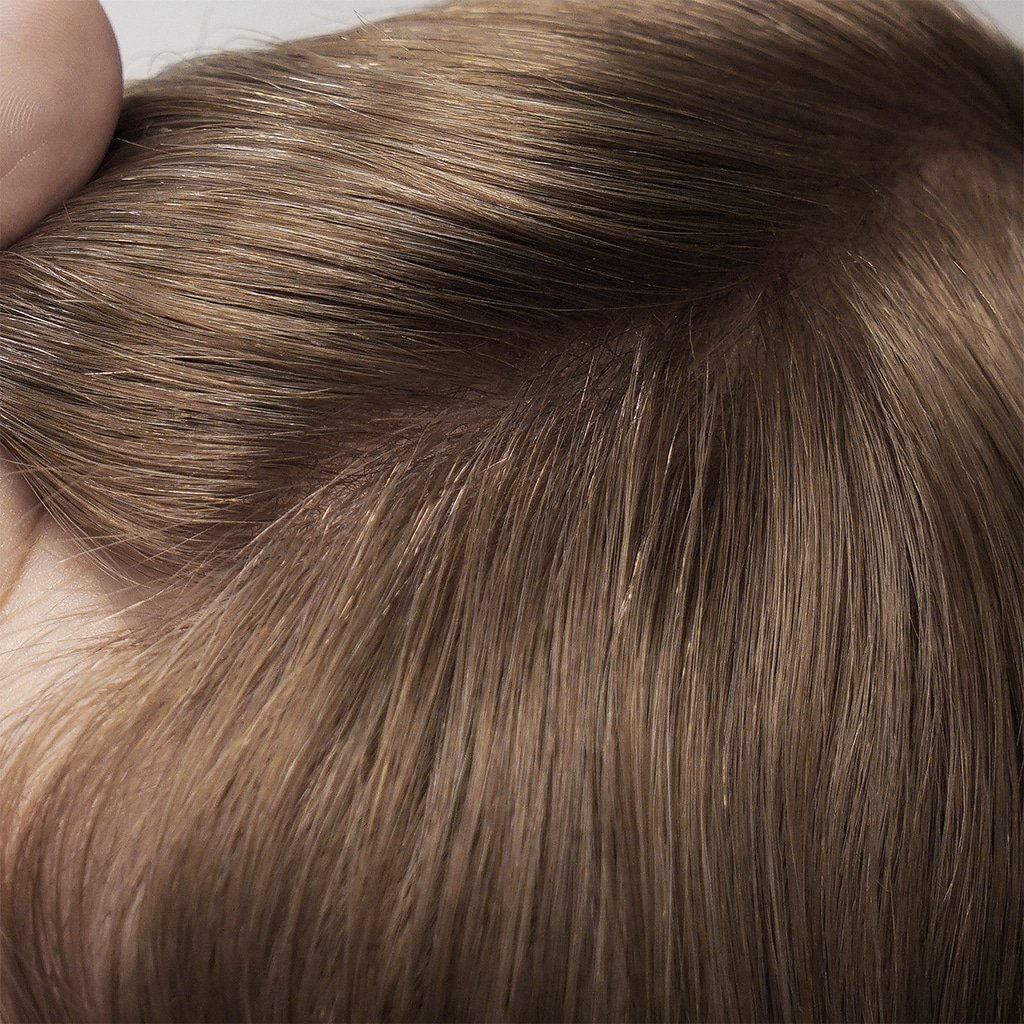 Men’s Thin Skin Hair System – Natural Human Hair Toupee HS1