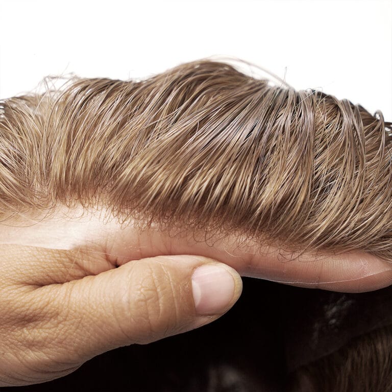 Men’s Thin Skin Hair System – Natural Human Hair Toupee HS1