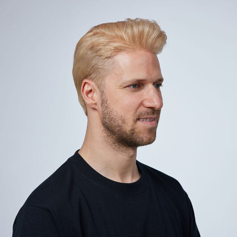 Men’s Thin Skin Hair System – Natural Human Hair Toupee HS1