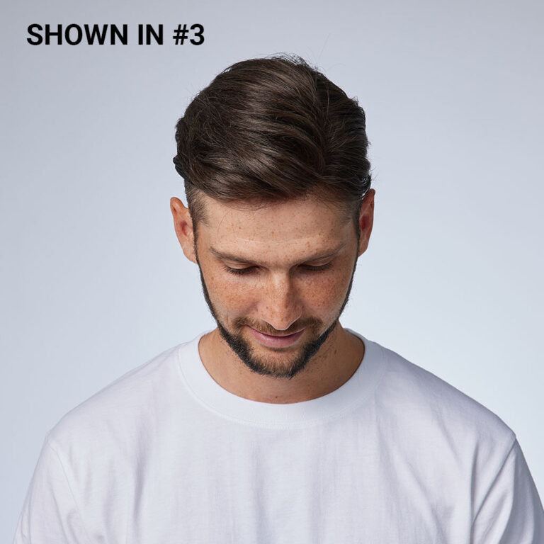 Men's Thin Skin Hair System - Invisible V -Loop Human Hair Toupee HS1V