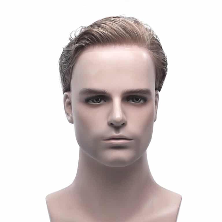 Men's Thin Skin Hair System - Invisible V -Loop Human Hair Toupee HS1V