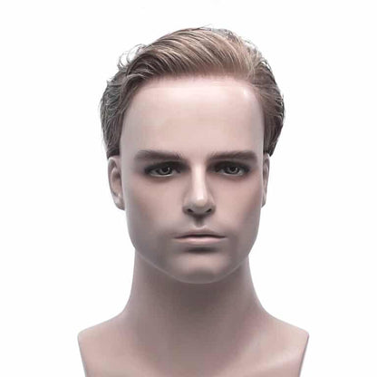Men's Thin Skin Hair System - Invisible V -Loop Human Hair Toupee HS1V