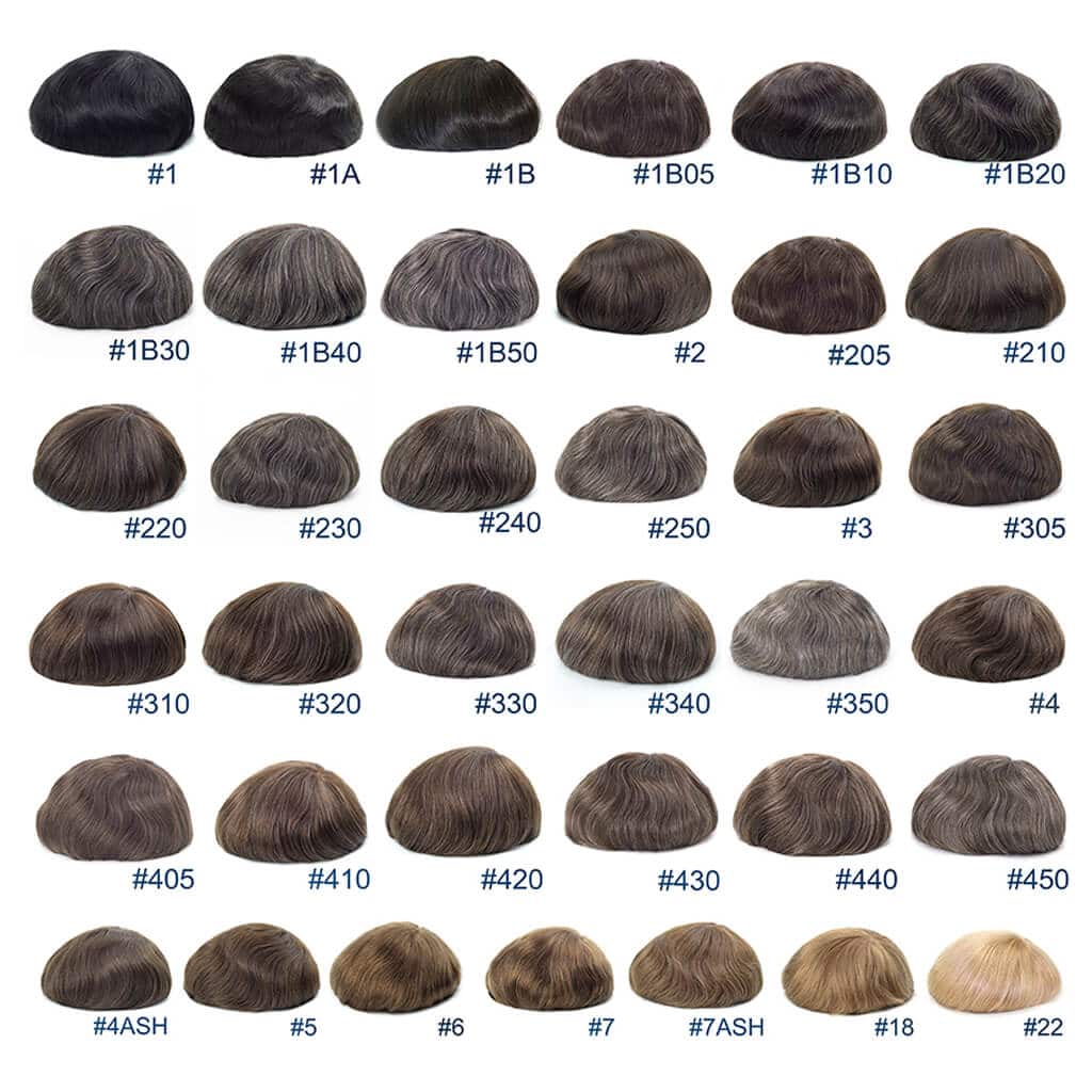 Men’s Ultra Thin Skin Hair System – Invisible V-Loop Toupee HS25-V