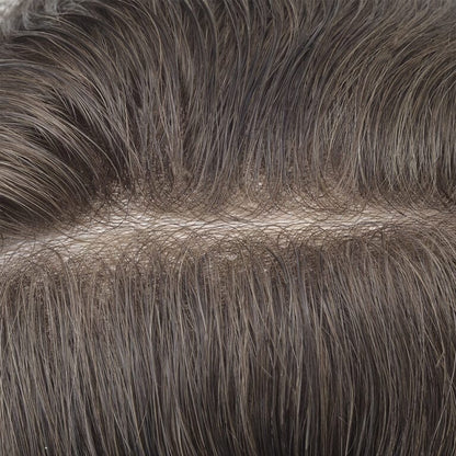 Men’s Ultra Thin Skin Hair System – Invisible V-Loop Toupee HS25-V