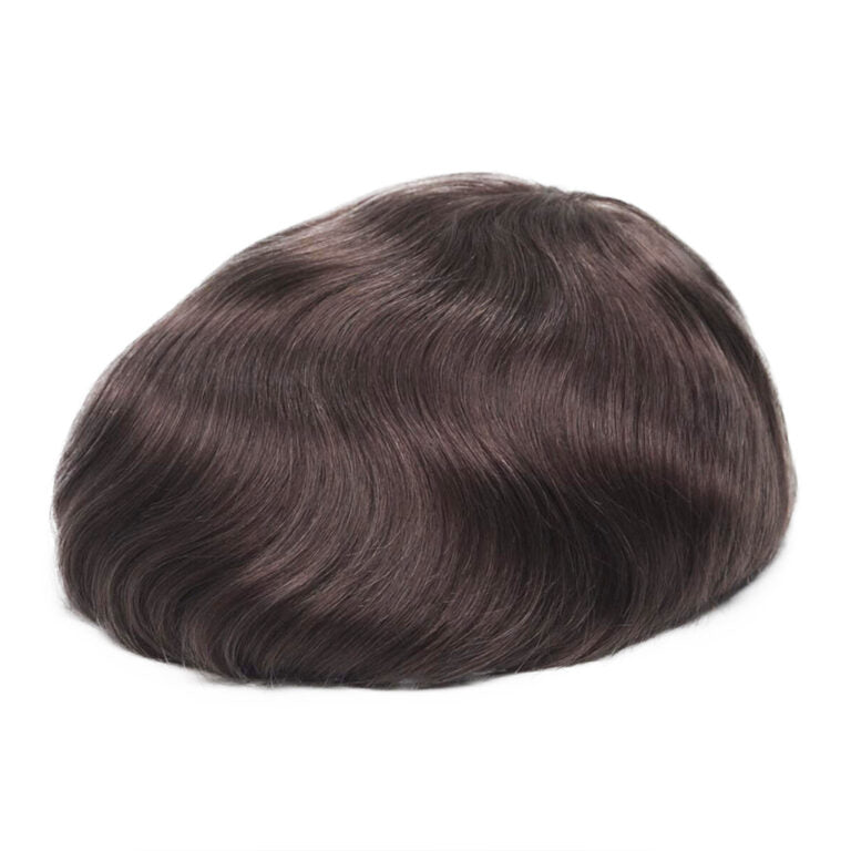 Men’s Ultra Thin Skin Hair System – Invisible V-Loop Toupee HS25-V