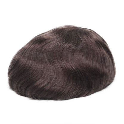 Men’s Ultra Thin Skin Hair System – Invisible V-Loop Toupee HS25-V