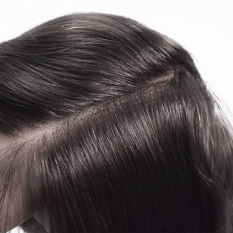 Men’s Thin Skin Hair System – Natural Human Hair Toupee HS7