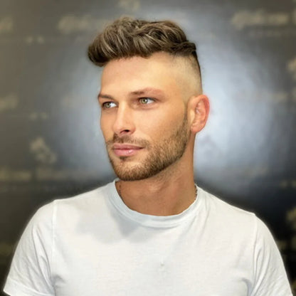 Men’s Thin Skin Hair System – Natural Human Hair Toupee HS7