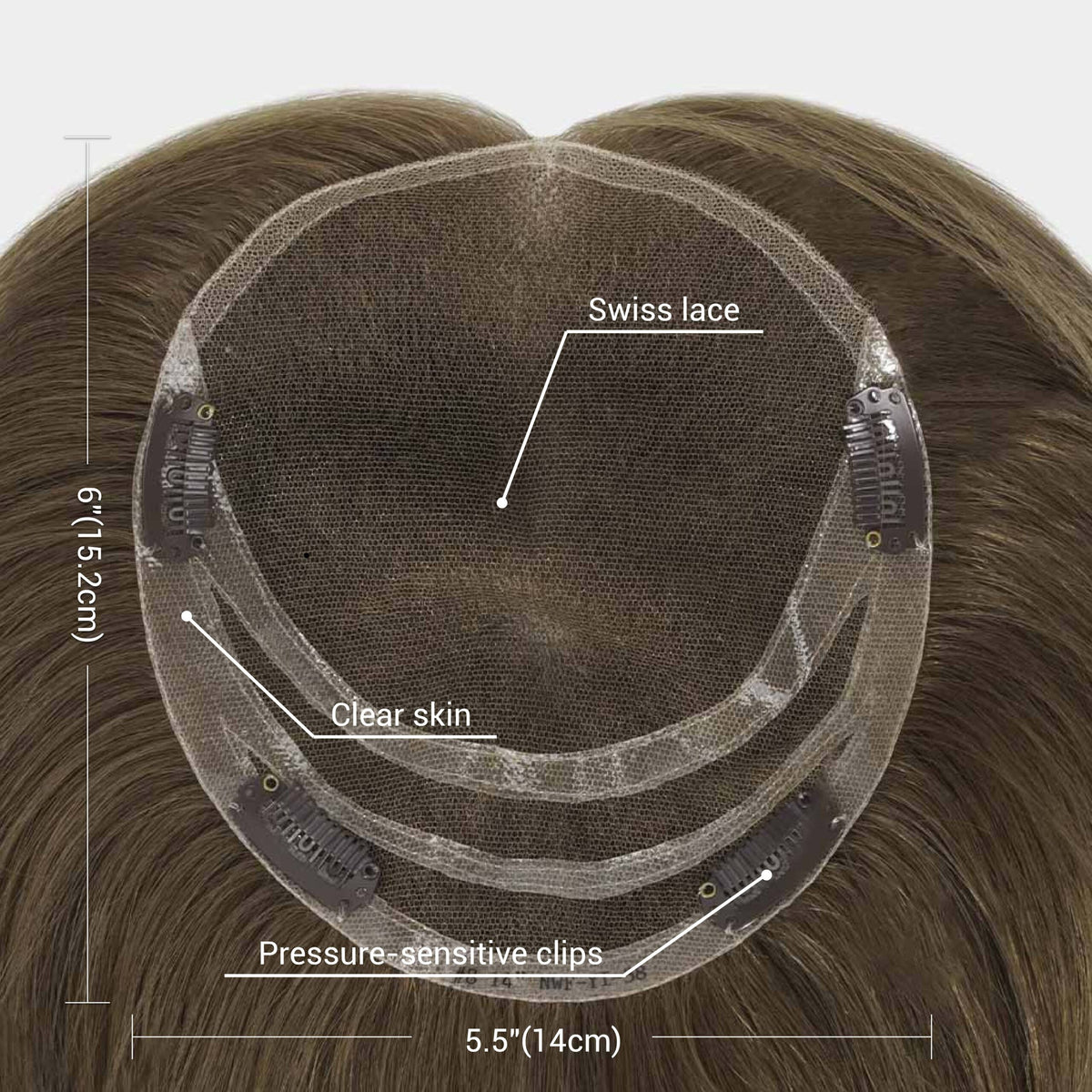 Women’s Swiss Lace Hair Topper – Prime Remy Human Hair – Kailani