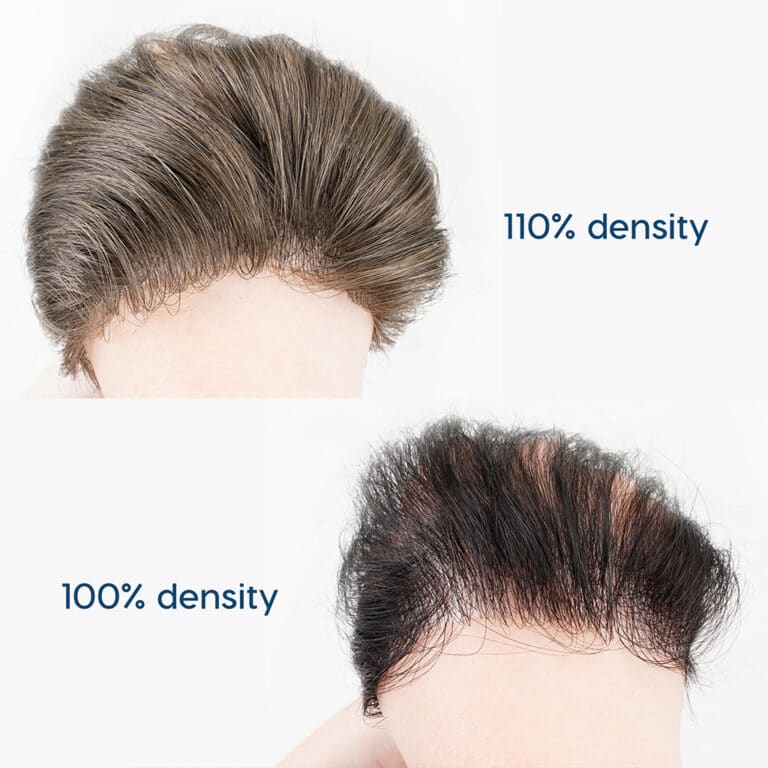 Men’s PU Frontal Hair System – Natural Human Hair Toupee PU Frontal