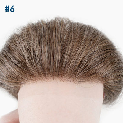 Men’s PU Frontal Hair System – Natural Human Hair Toupee PU Frontal