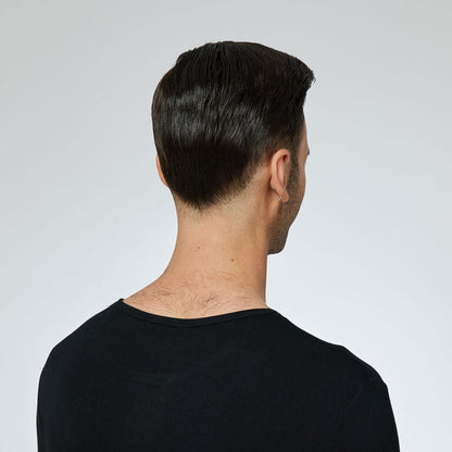 Men’s Thin Skin Hair System – Natural Human Hair Toupee N6