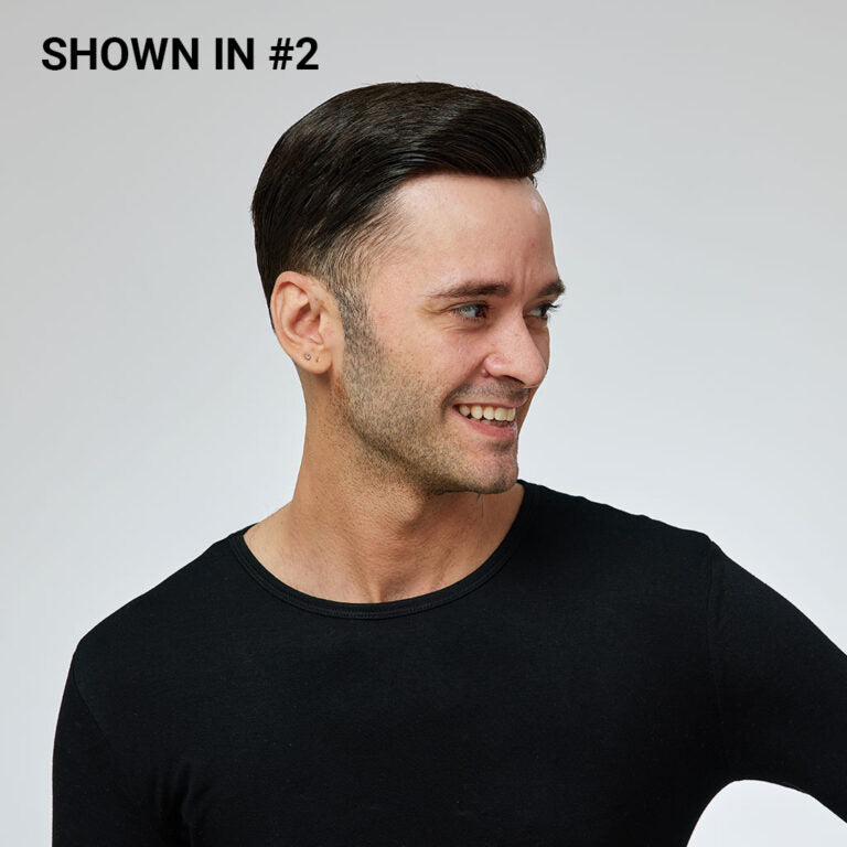 Men’s Thin Skin Hair System – Natural Human Hair Toupee N6