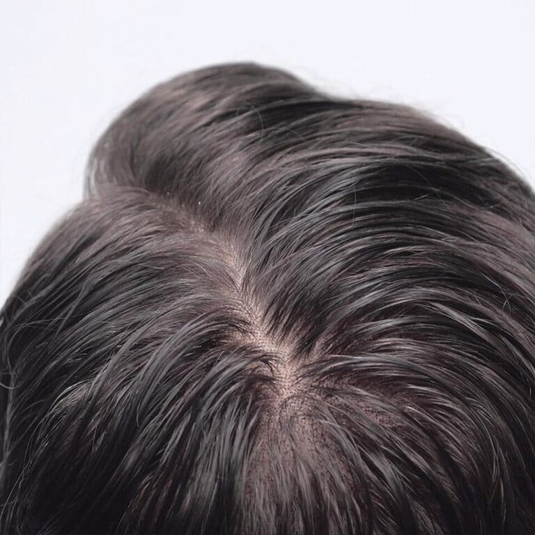 Men’s Thin Skin Hair System – Natural Human Hair Toupee N6