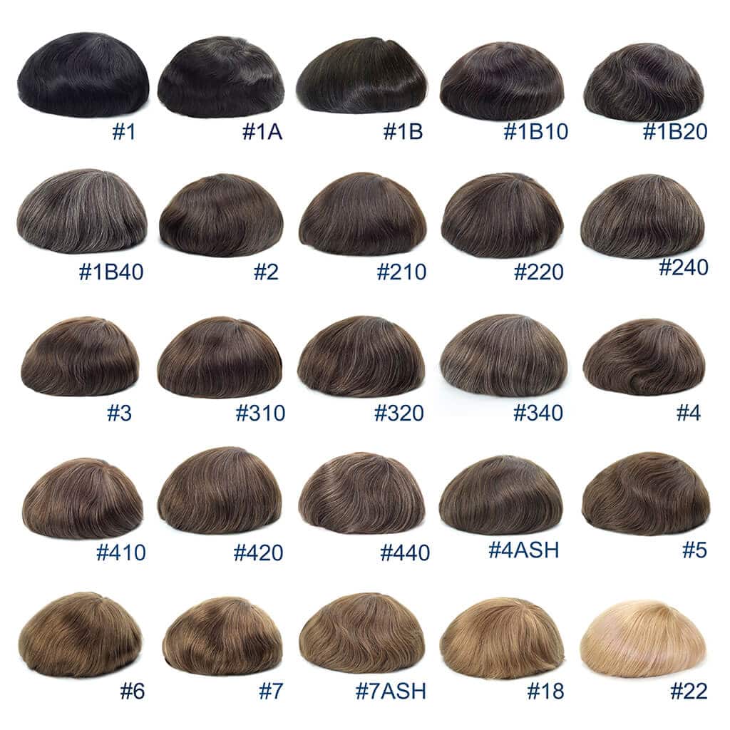 Men’s Thin Skin Hair System – Natural Human Hair Toupee N6